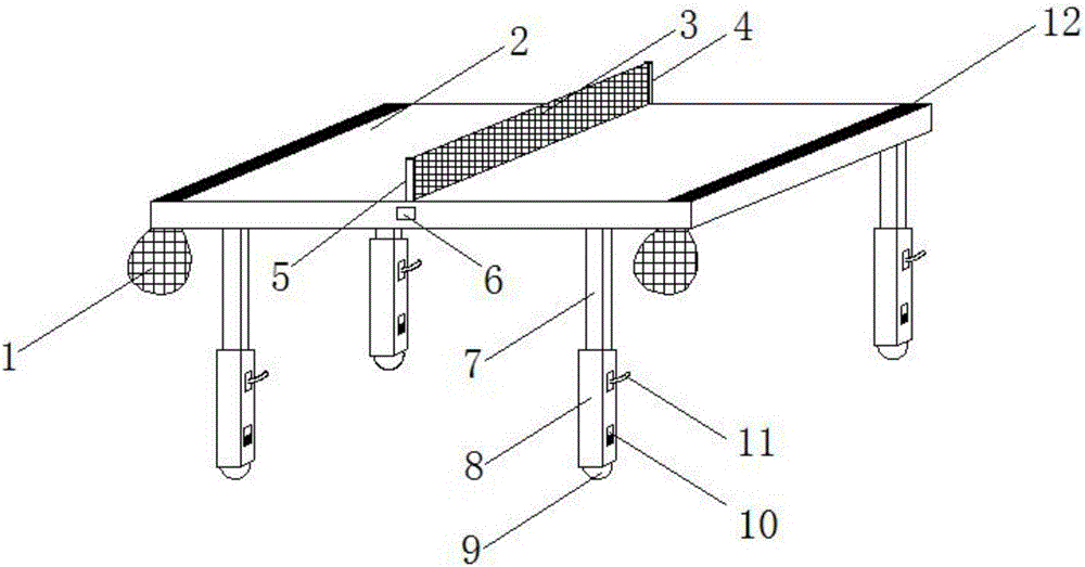 一種新型乒乓球桌的制作方法附圖