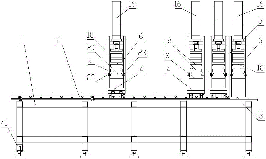 冷柜箱內殼底板缺口通用沖切平臺的制作方法附圖